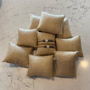 Linen Cushions for Bracelet Display